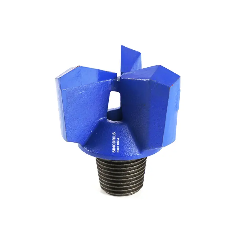 chevron drag bit for rock drilling