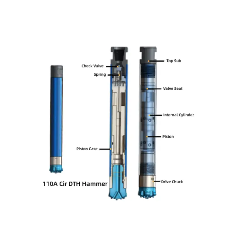 how does a dth hammer drill work