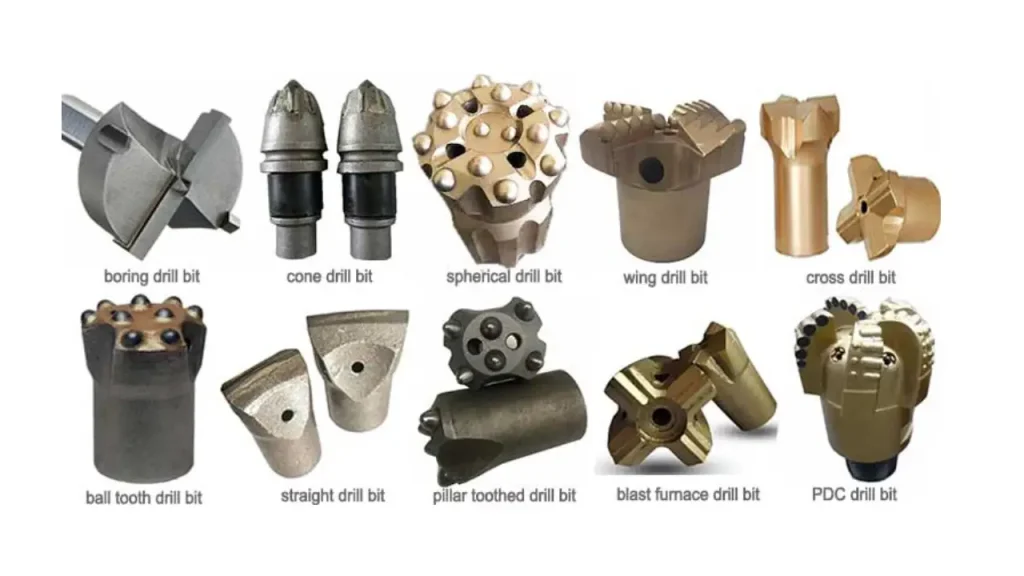 types of rock drill bits