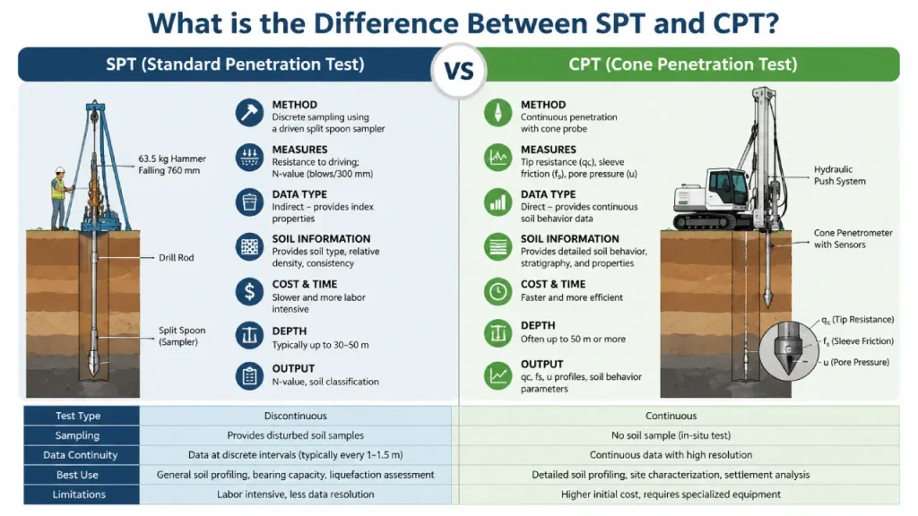 what is the difference between spt and cpt