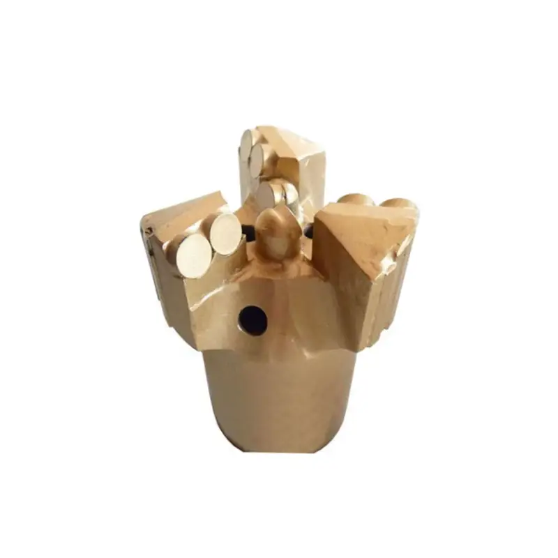 drag type cross drill bit for rock drilling