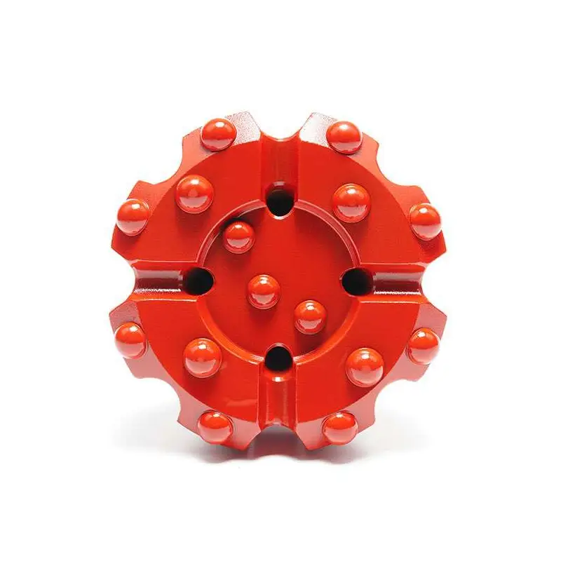 drop center threaded dome button drill bit