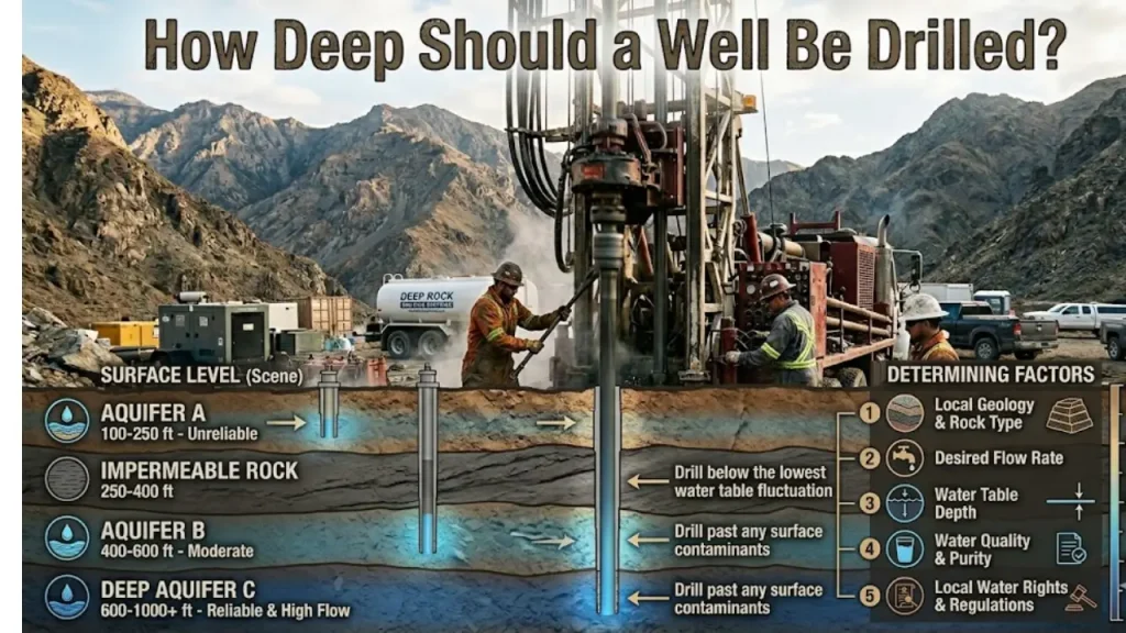 how deep should a well be drilled