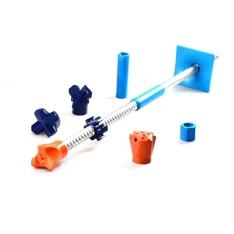self drilling hollow injection anchor bolt for mining
