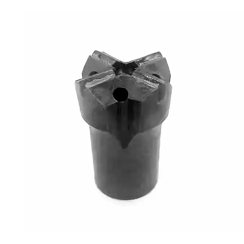 threaded cross drill bit with normal skirt
