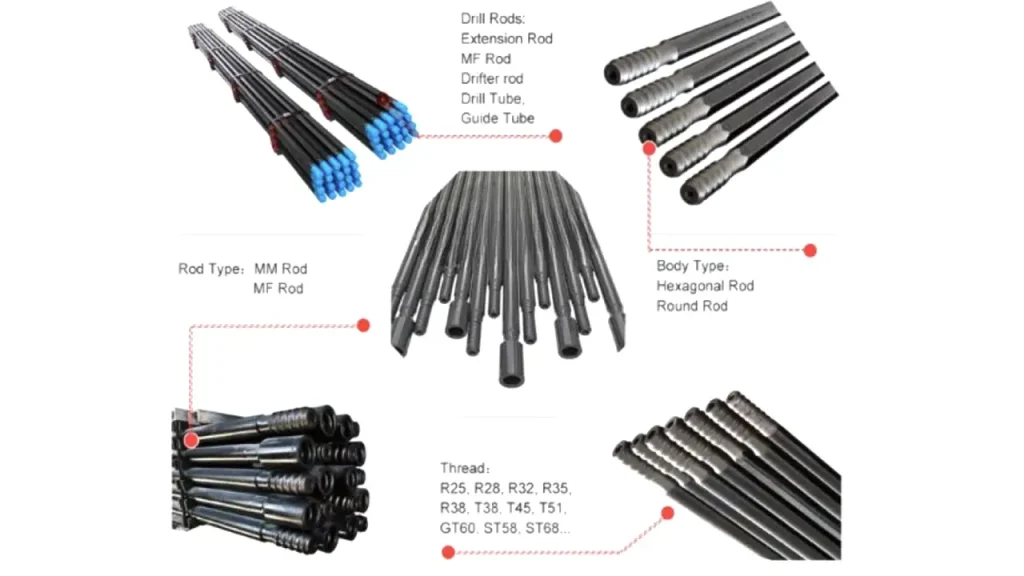 types of drill rods