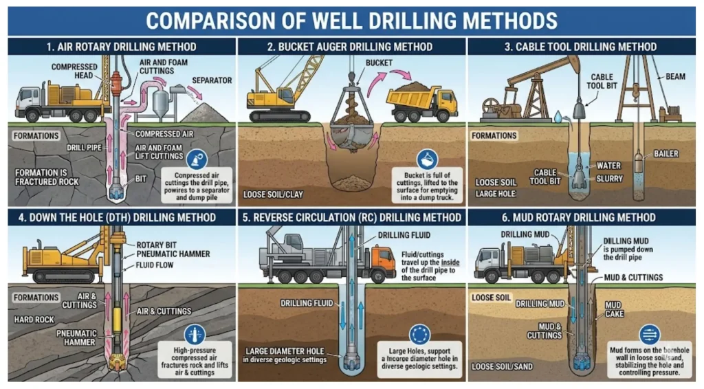 well drilling methods