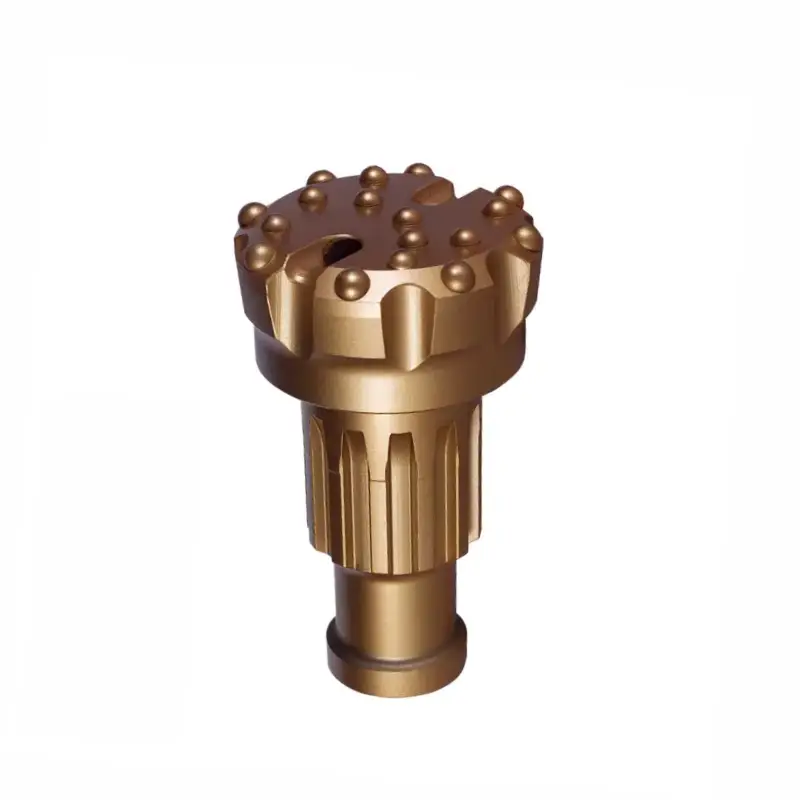 dth hammer bits with unground tungsten carbide mining buttons