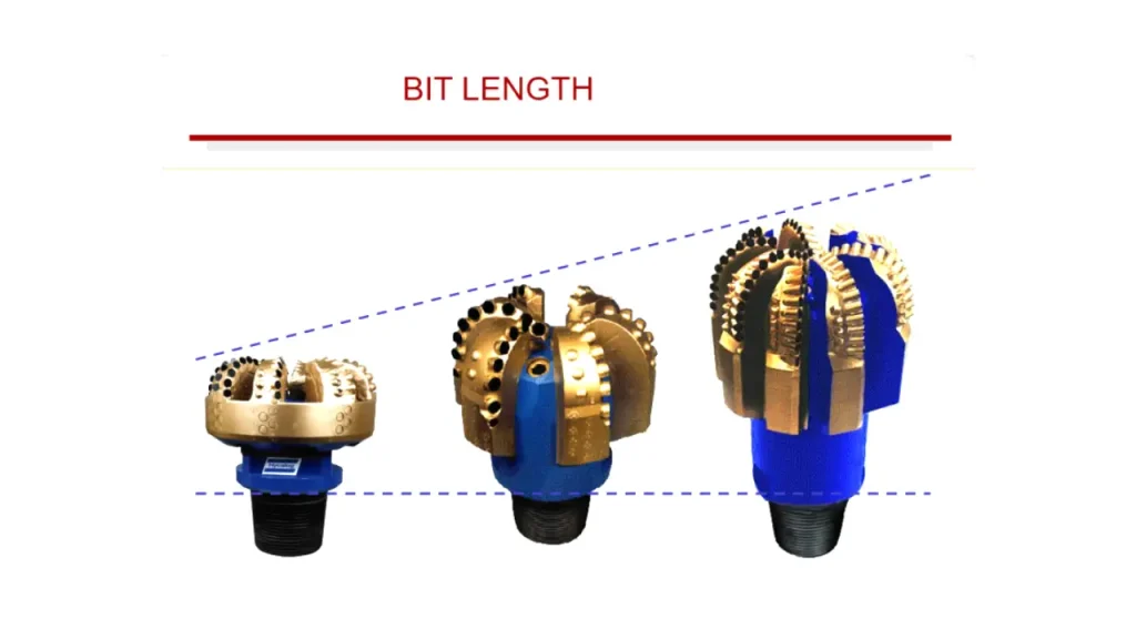 pdc drill bit length