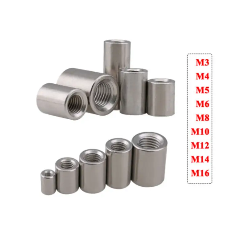 threaded rod coupling sleeve with different sizes