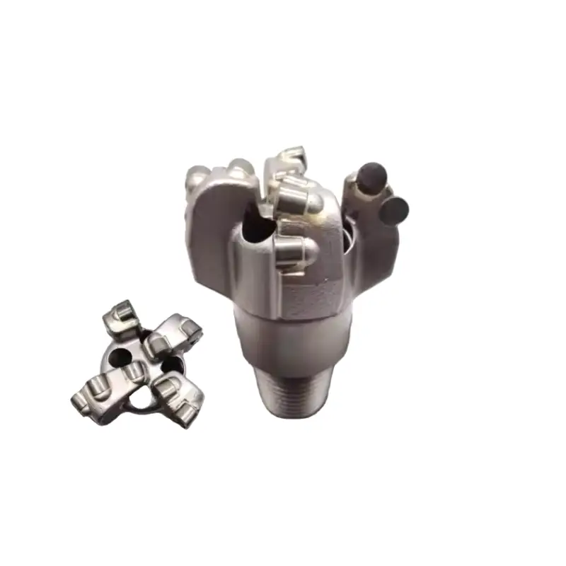4 wing arc angle pdc rock drill bits for well development and mining