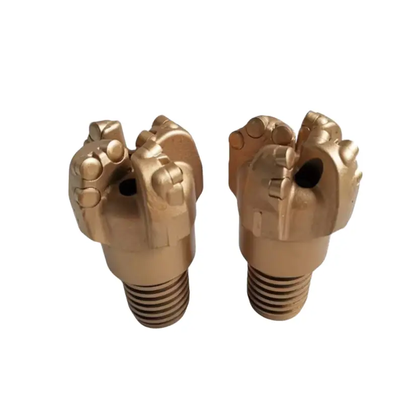 four wing diamond drill bit for hard rock formation