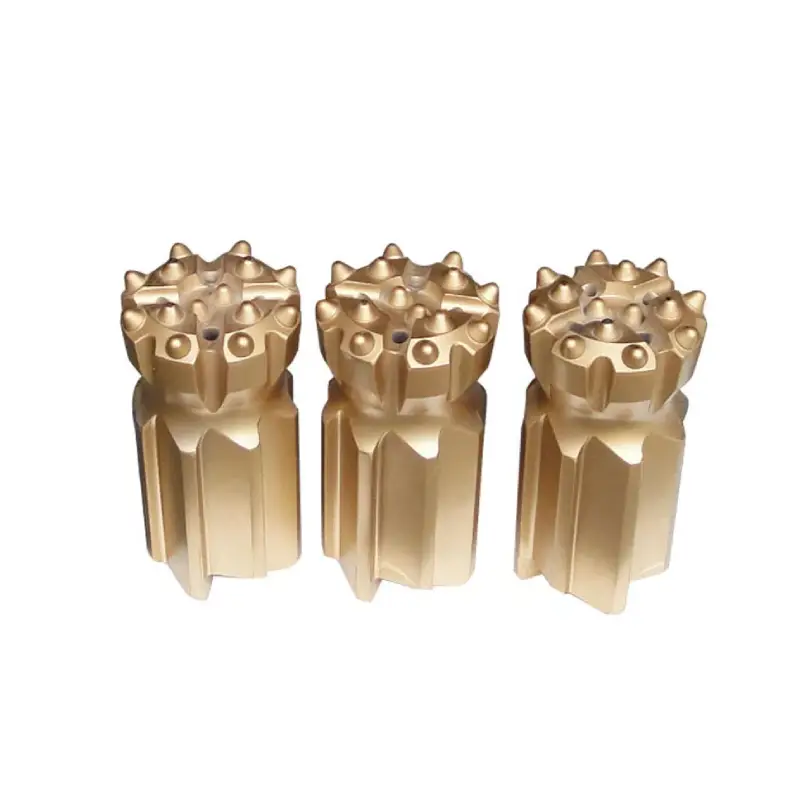 hard rock ballistic button drill bit