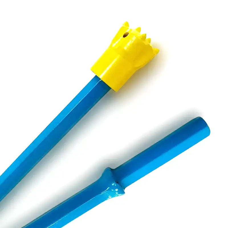 tapered hexagonal drill rods for mining