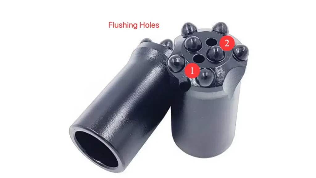 what are drill bit flushing holes