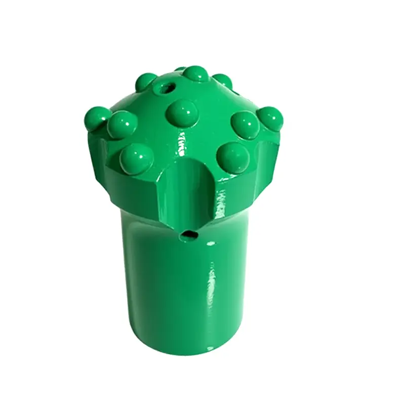 carbide reaming dome threaded button bit for rock drilling
