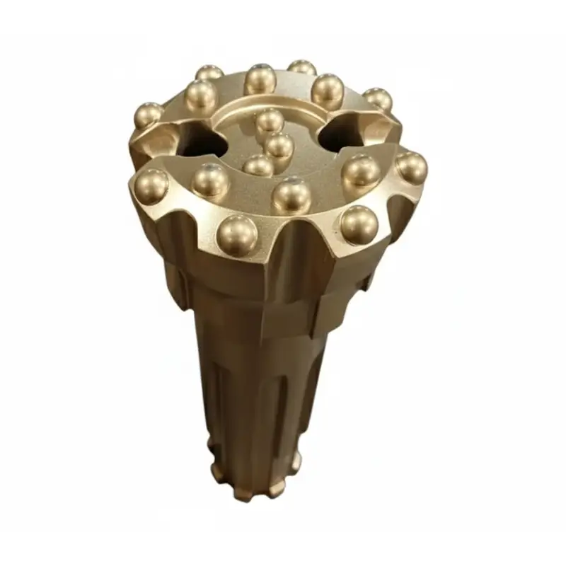 drop center drill bit with dome buttons