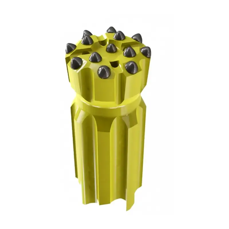 retractable drill bit with spherical buttons