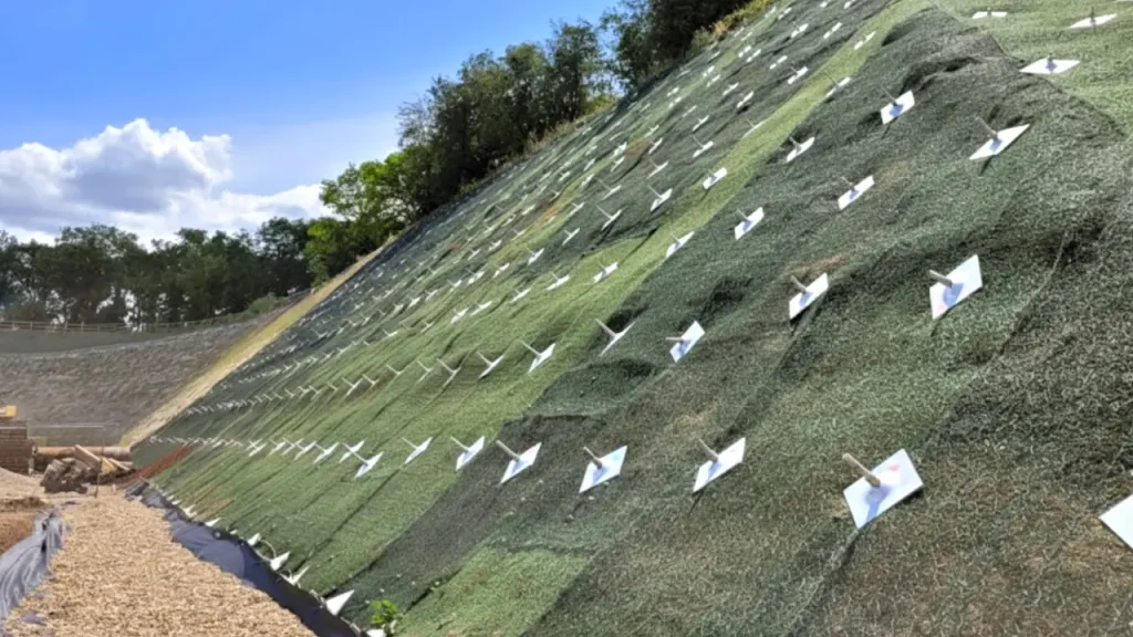 self drilling anchor system for slope stabilization