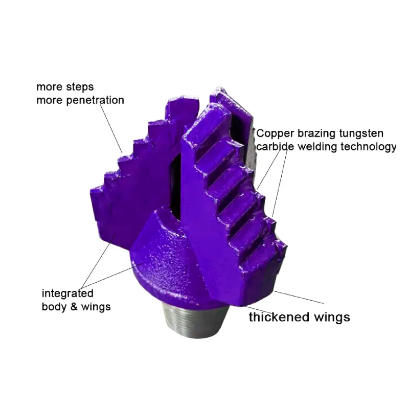 step drag bit advantage