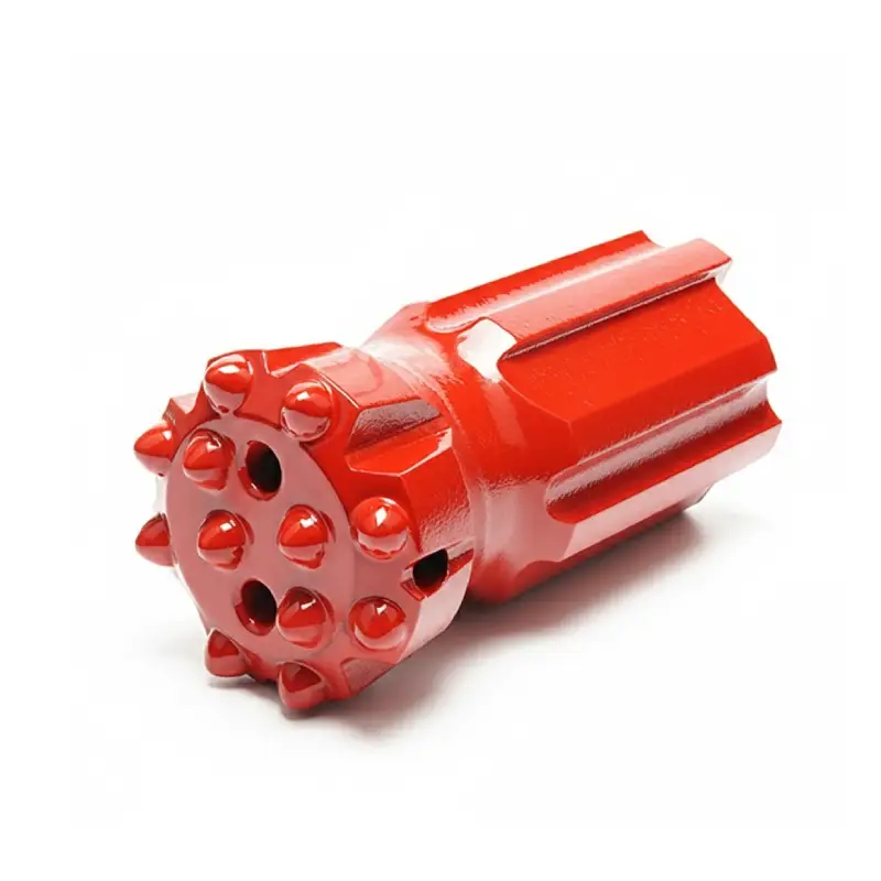 threaded drill bits with semi ballistic buttons