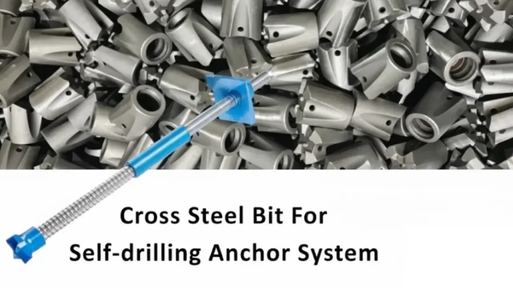 cross drill bit for anchor system