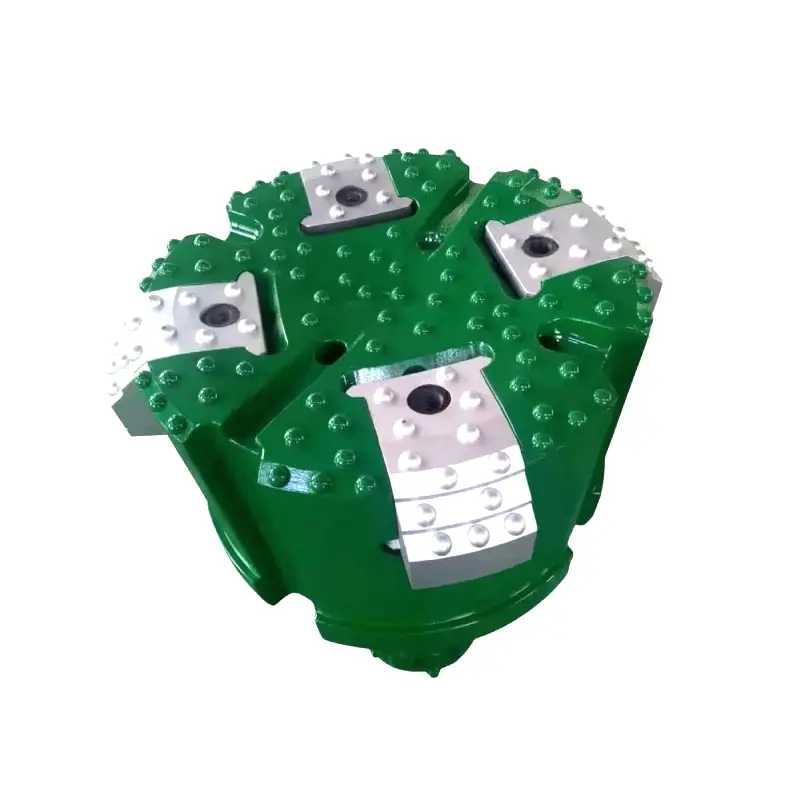 concentric casing system with block for hammer drilling