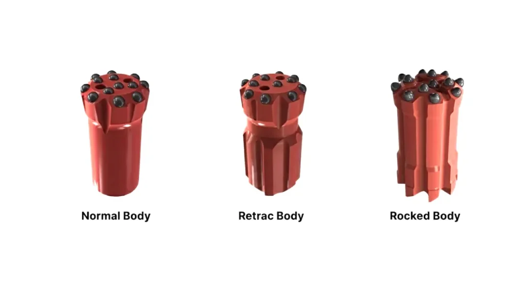 different types drill bit body