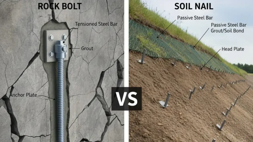 rock bolt vs soil nail