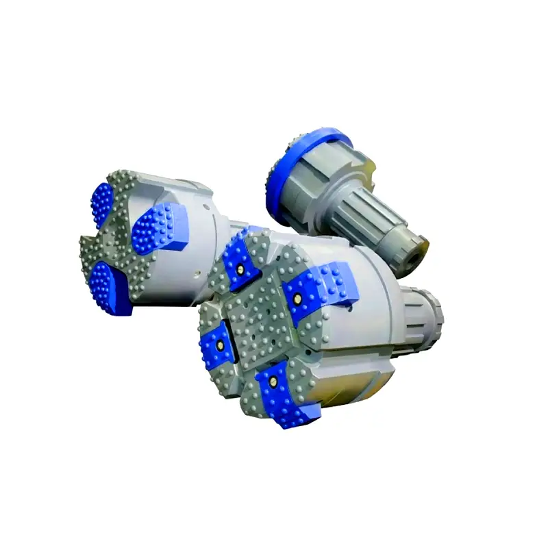 slide block casing system for rock drilling