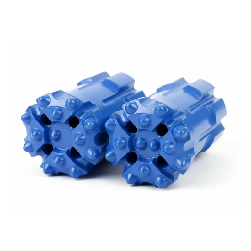 retractable ballistic button rock drill bits for mining and quarry drilling