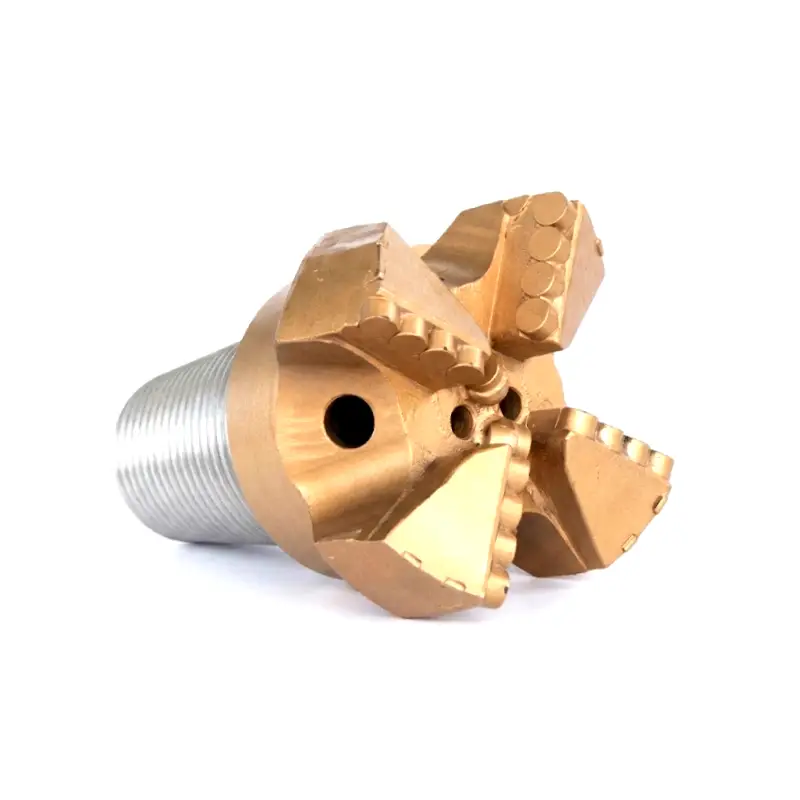 four wing drill bit with external thread