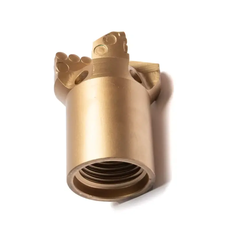 four wing drill bit with internal thread