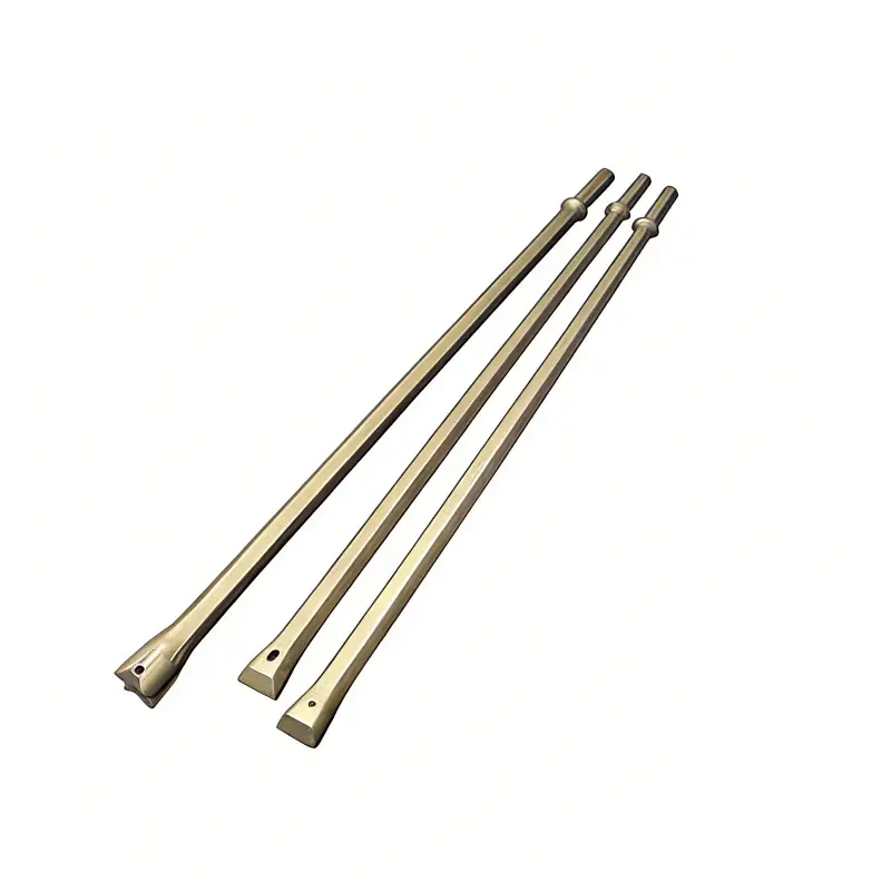 integral steel plug hole rod for stone drilling
