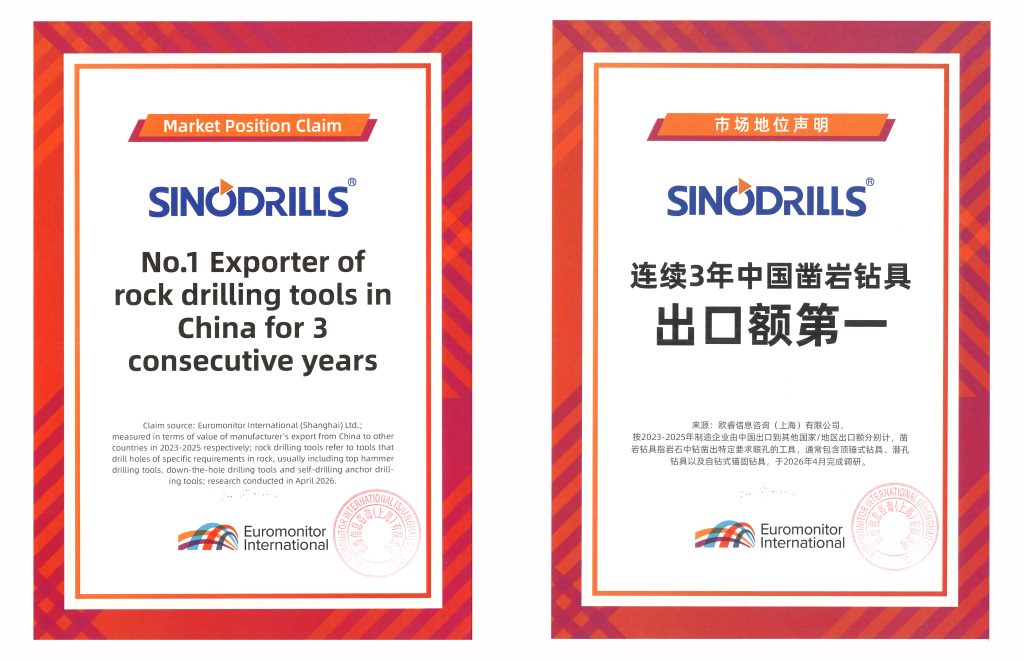 No.1 exporter sinodrills for Third Consecutive Year