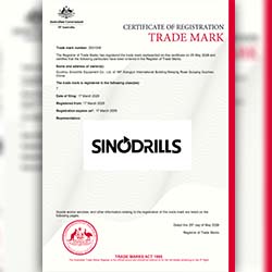 Sinodrills é uma marca registrada australiana.