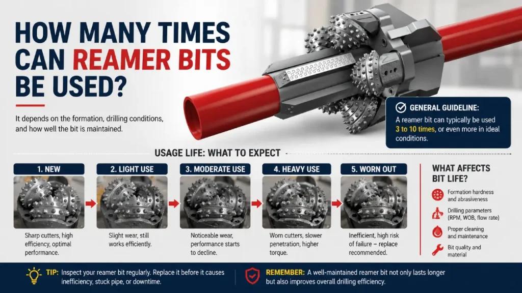 how many times can reamer bits be used
