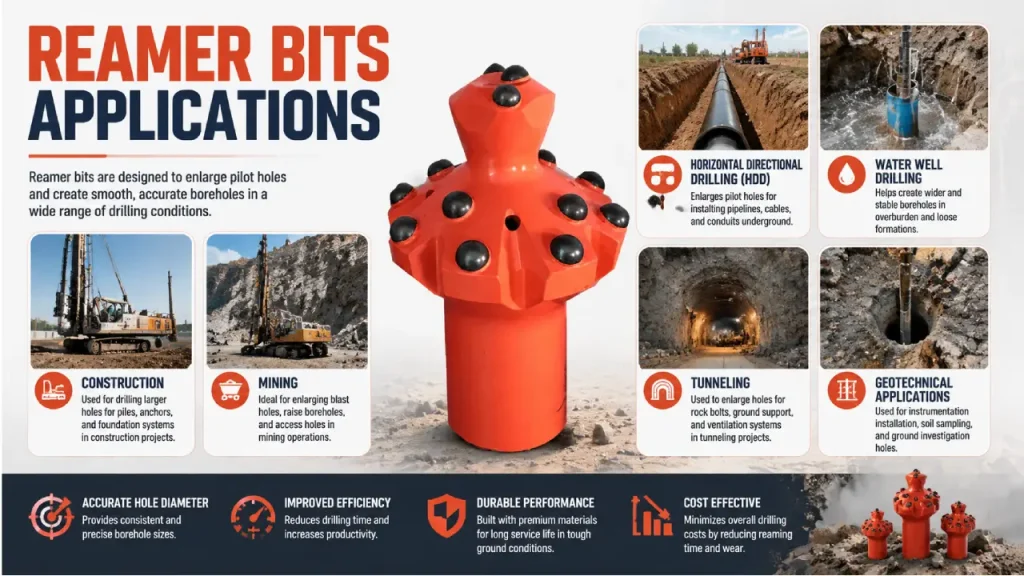 reaming drill bit uses