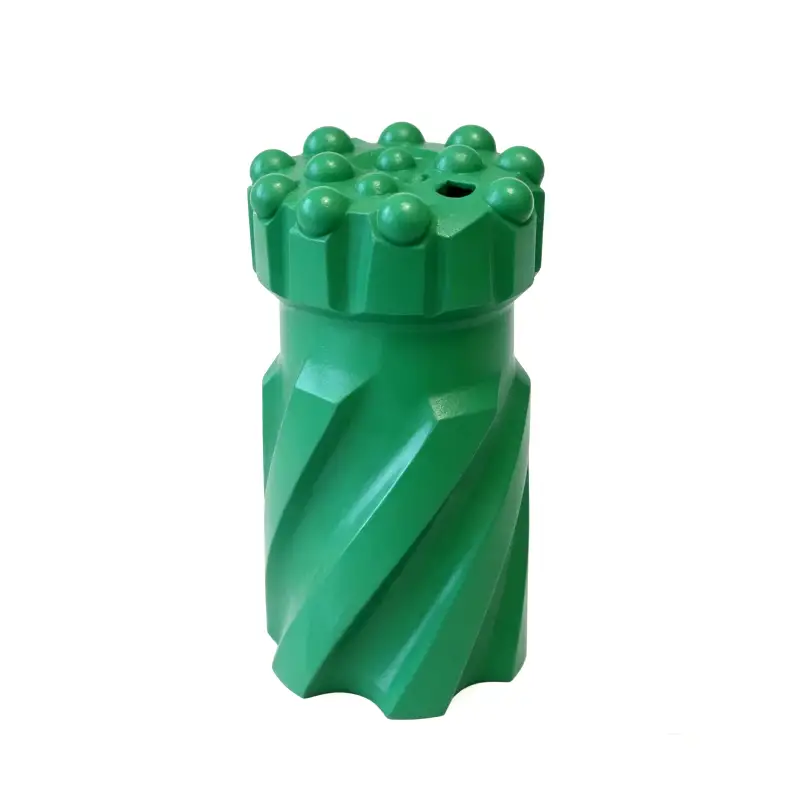 spiral wavy flute retrac skirt button drill bit