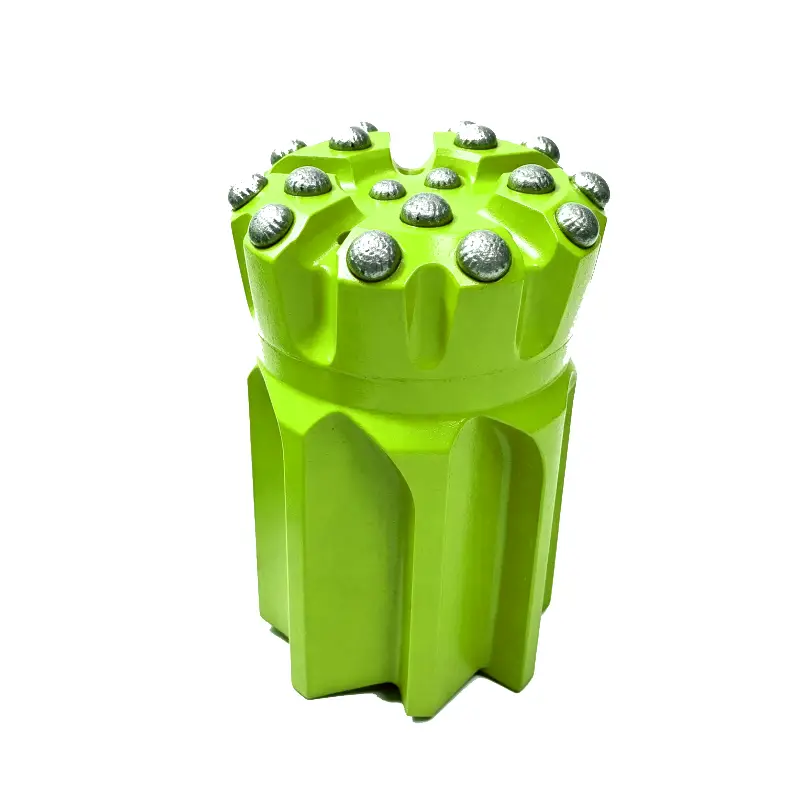 top hammer threaded retrac skirt button rock drill bit